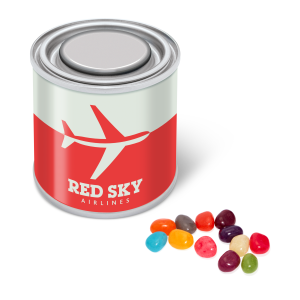 Small Paint Tin - Jelly Bean Factory®, a branded confectionery printed with your logo (view 3)