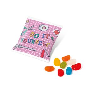 Flow Bag - Jolly Beans - 15g, a branded confectionery printed with your logo (view 3)