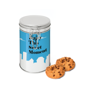Flip Top Tin - Silver - Maryland Cookies, a branded confectionery printed with your logo (view 3)