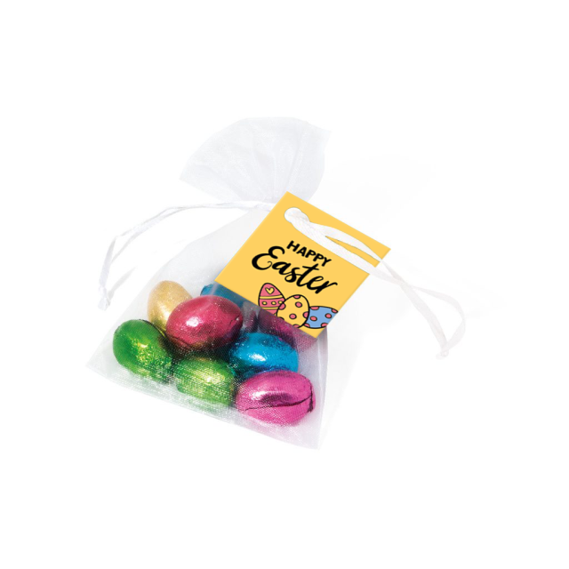 Easter – Organza Bag – Foiled Chocolate Eggs