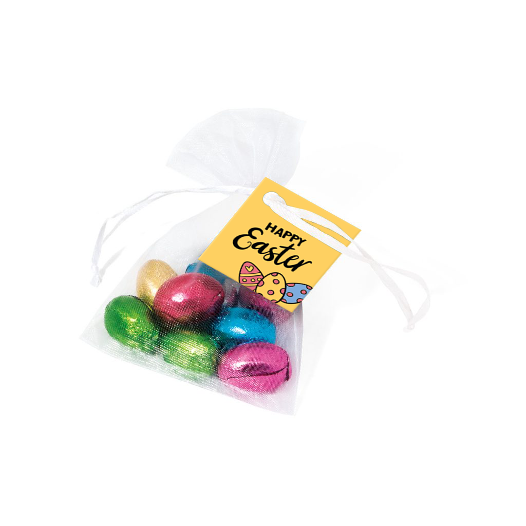Easter - Organza Bag - Foiled Chocolate Eggs