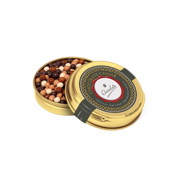 Caviar Tin – Gold – Chocolate Pearls