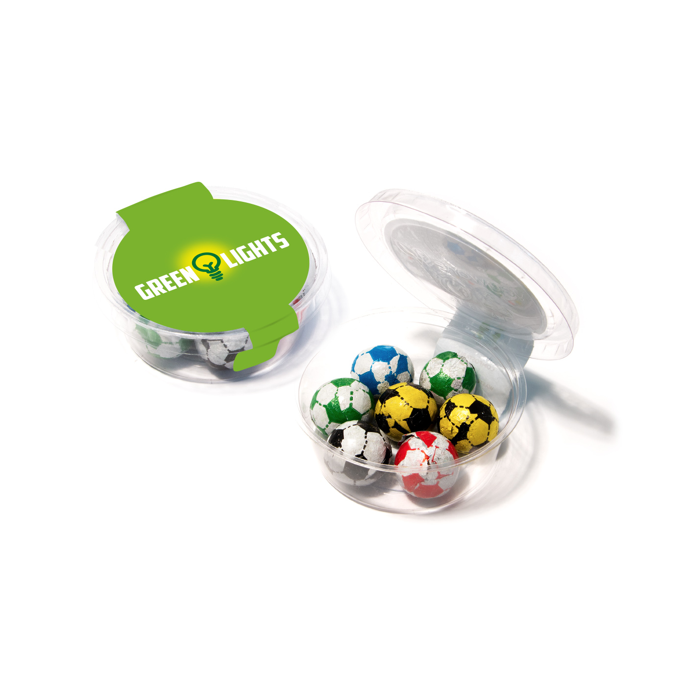 Eco Range – Eco Midi Pot - Chocolate Footballs
