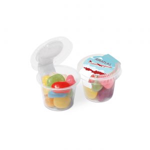 Eco Range - Eco Mini Pot - Jolly Beans, a branded confectionery printed with your logo (view 3)
