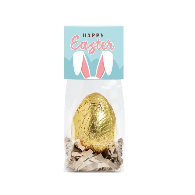Easter – Small Block Bottom Bag – Gold foiled egg