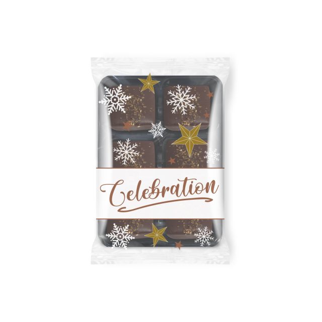 Flow Wrapped Tray – Dark chocolate salted caramels