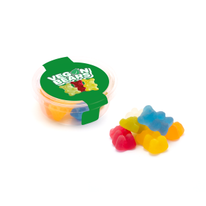 Eco Range - Eco Midi Pot - Vegan Bears, a branded confectionery printed with your logo (view 3)