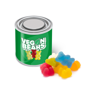 Small Paint Tin - Vegan Bears, a branded confectionery printed with your logo (view 3)