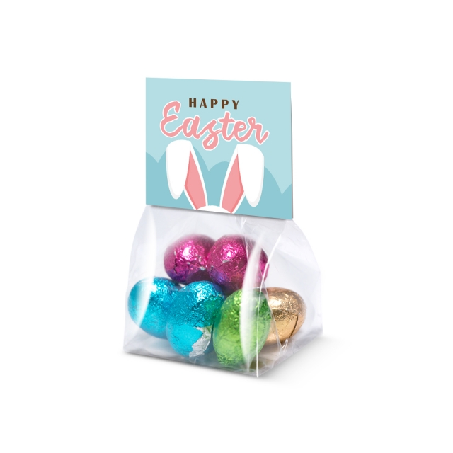 Eco Range – Block Bag – Mini – Foiled Chocolate Eggs