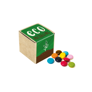 Eco Range - Eco Kraft Cube - Beanies - 50g, a branded confectionery printed with your logo (view 3)