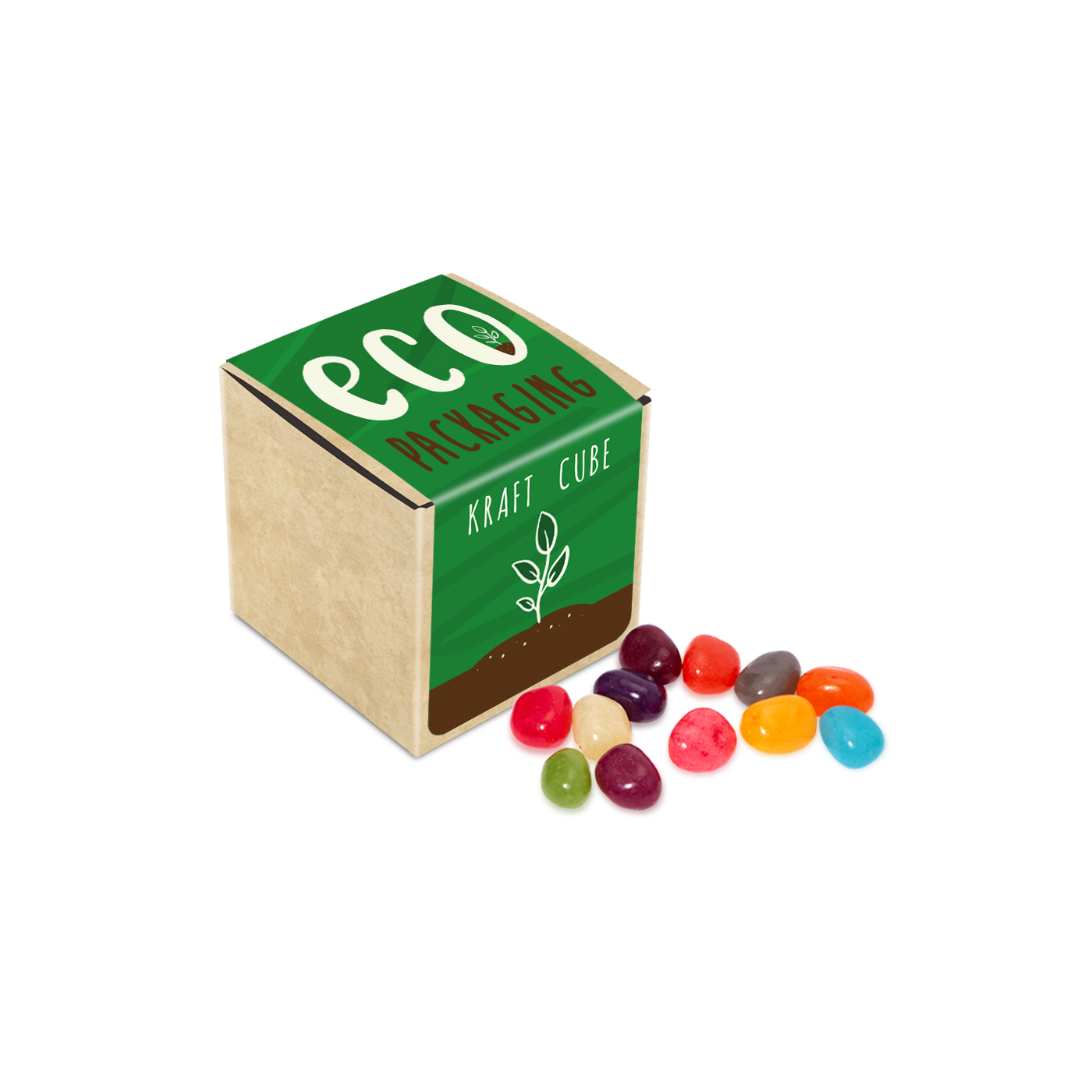 Eco Range – Eco Kraft Cube - Jelly Bean Factory® - 50g