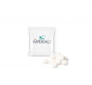 Flow Bag - Mint Imperials - 20g, a branded confectionery printed with your logo (view 3)