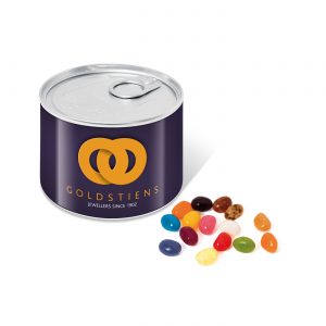 Sweets - Ring Pull Tin Mini - Jelly Bean Factory®, a branded confectionery printed with your logo (view 3)
