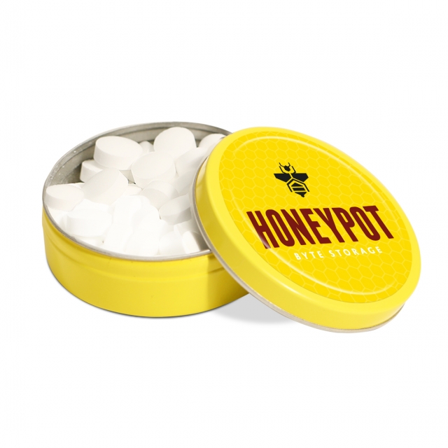 XS Peppermint Tin – Yellow – Dome Label