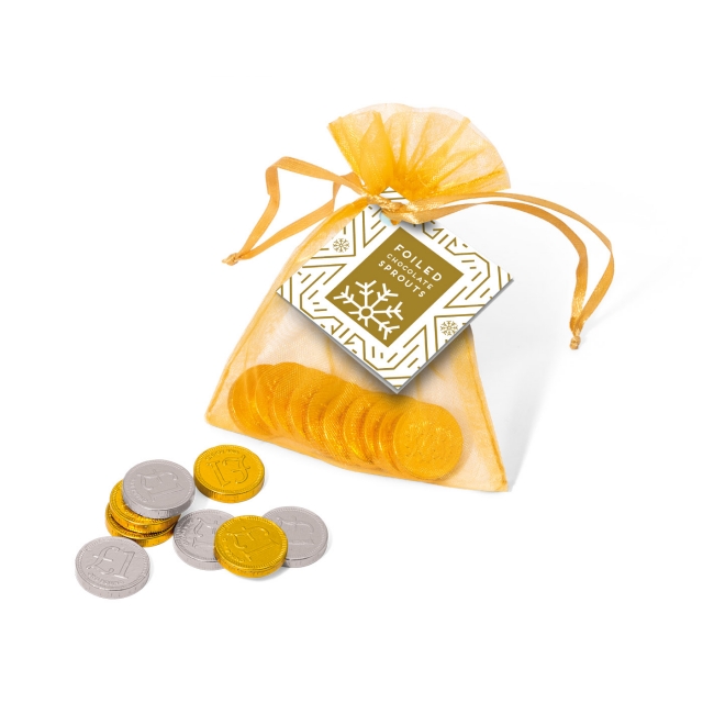 Winter Collection – Organza Bag – Chocolate Coins