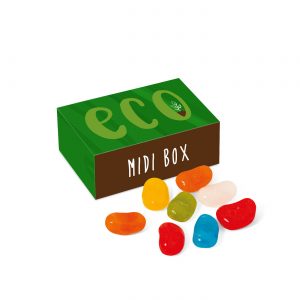 Eco Range - Eco Midi Box - Jolly Beans, a branded confectionery printed with your logo (view 3)