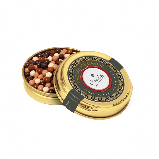 Caviar Tin – Gold – Chocolate Pearls