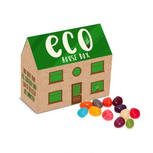 Eco Range - Eco House Box - Jelly Bean Factory®, a branded confectionery printed with your logo (view 3)
