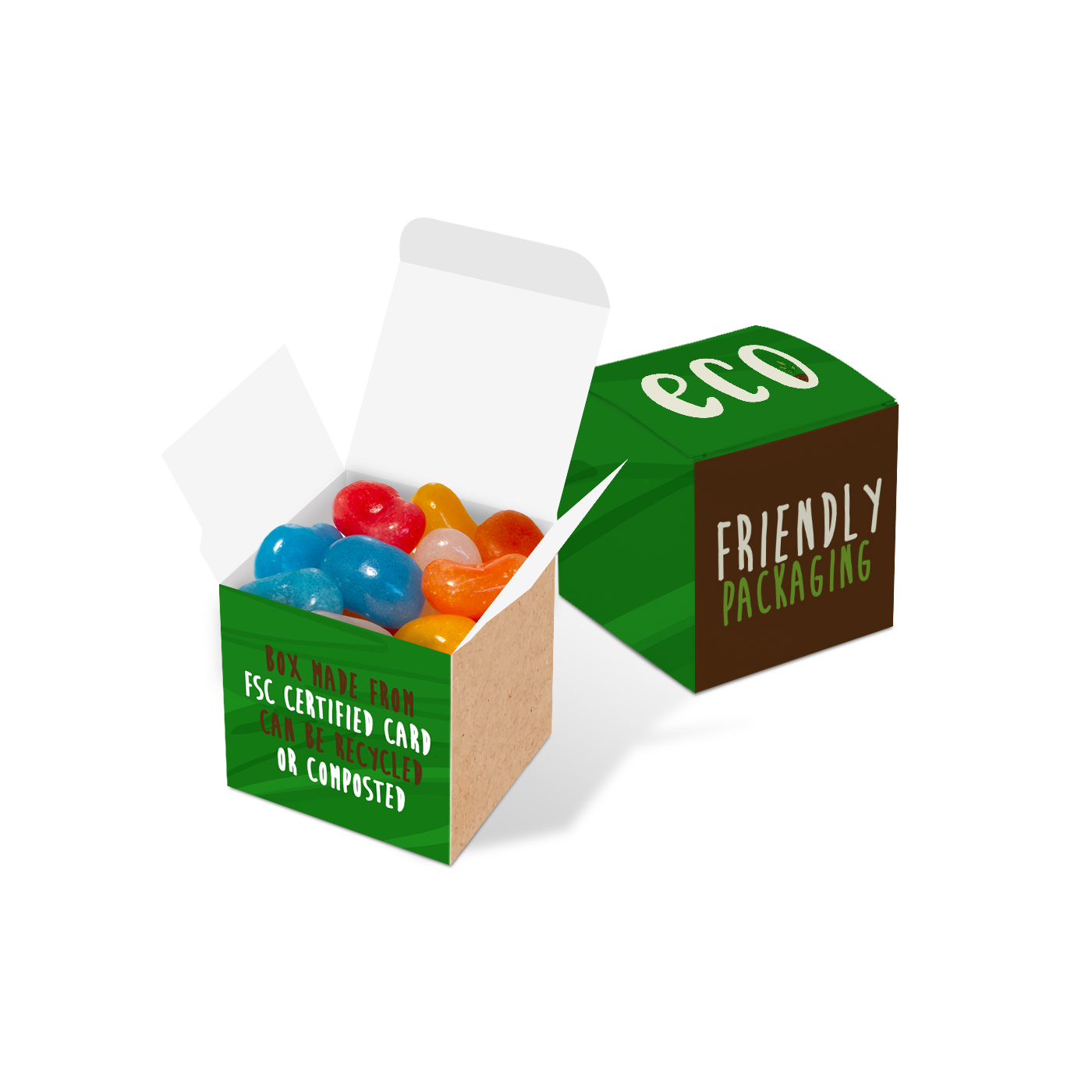 Eco Range - Eco Mini Cube Box - Jolly Beans