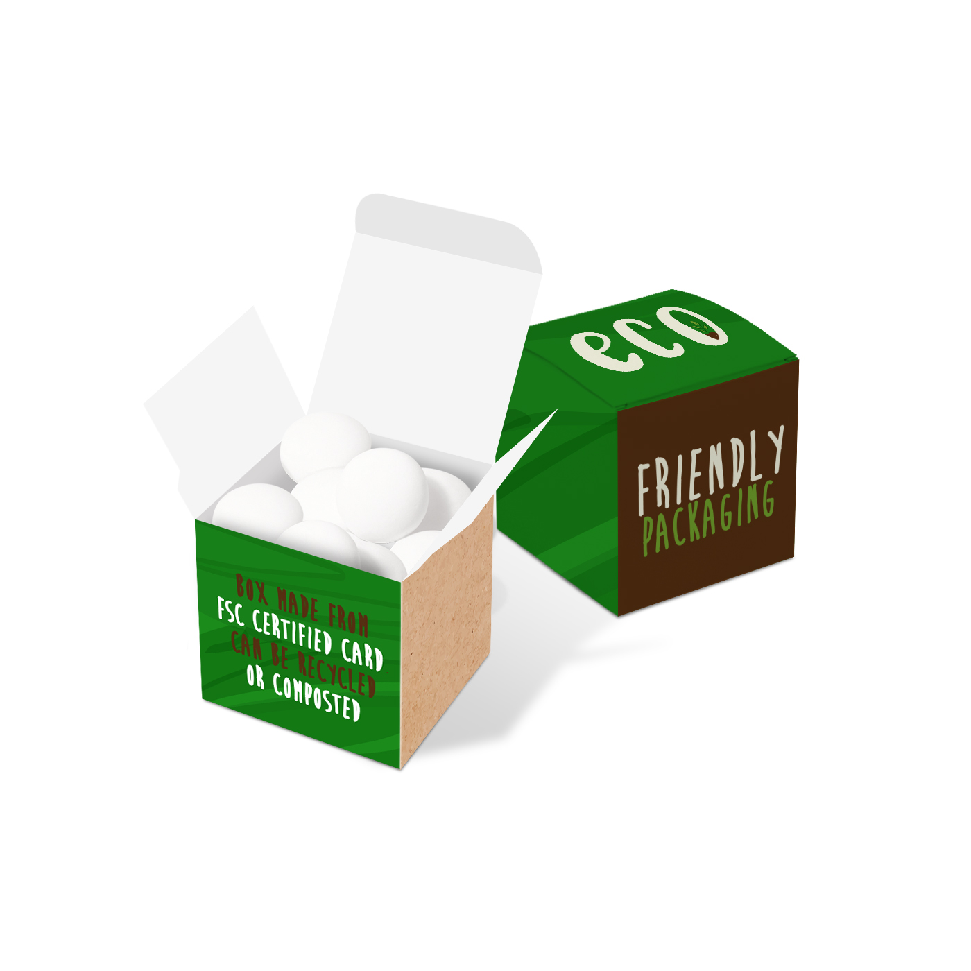 Eco Range – Eco Mini Cube Box - Mint Imperials