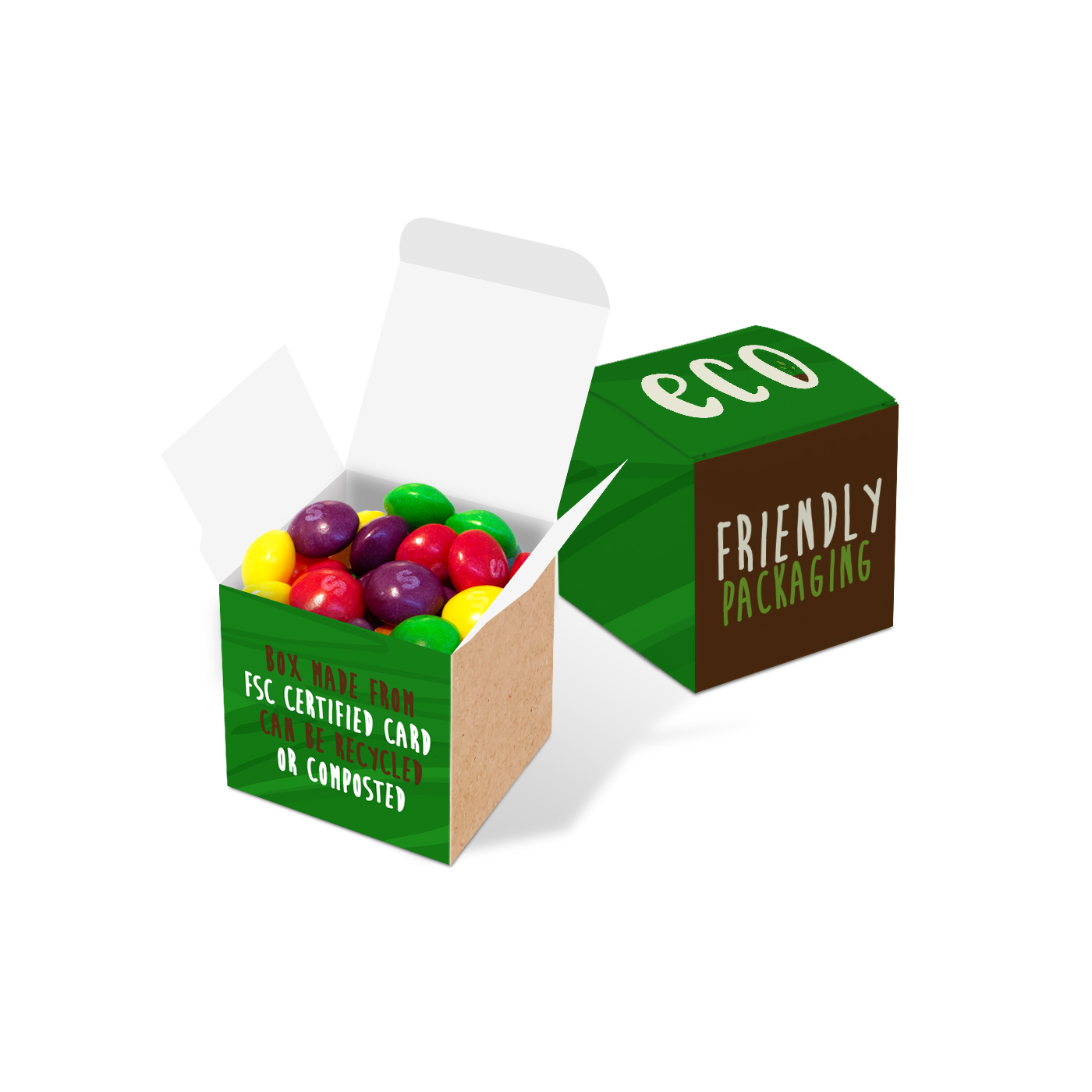 Eco Range – Eco Mini Cube Box - Skittles