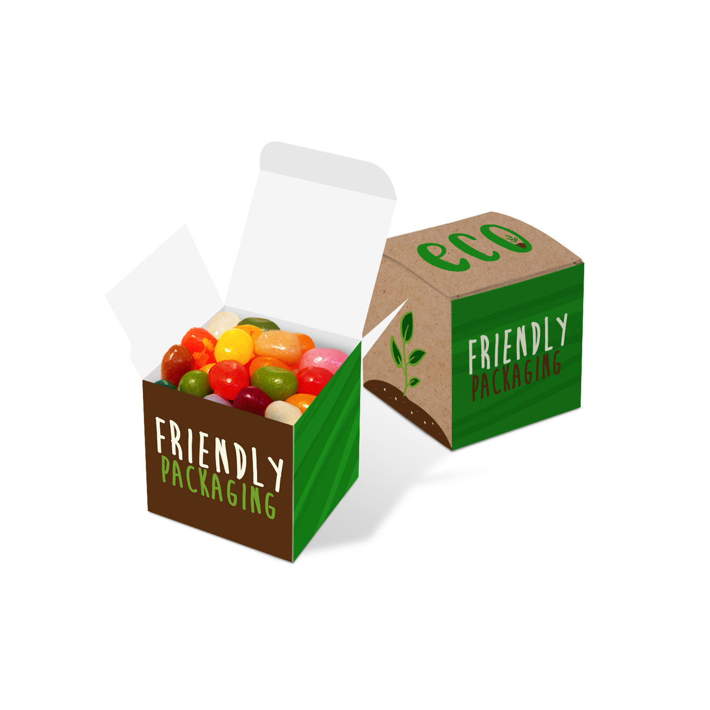 Eco Range – Eco Mini Cube Box - Jelly Bean Factory®