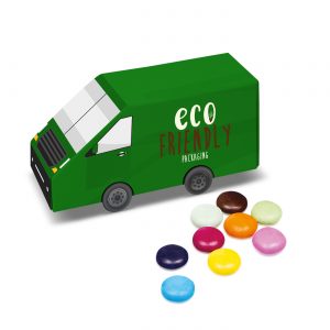 Eco Range - Eco Van Box - Beanies, a branded confectionery printed with your logo (view 3)