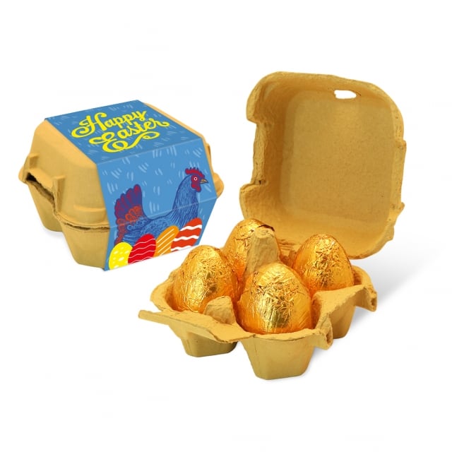 Easter – Egg Box – Gold foiled egg – x4
