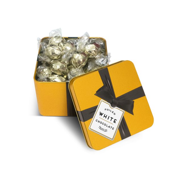 Special Offers – Large Gold Tin – White Chocolate Truffles