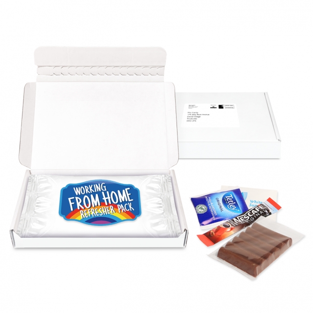 Gift Boxes - Mini White Postal Box - Large Refresher Pack - Paper Label