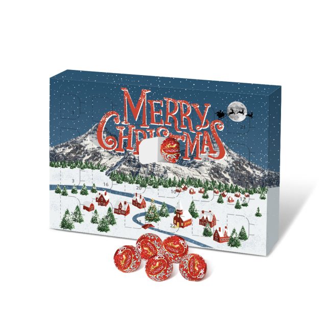 Eco Advent – A5 Calendar – Lindor Chocolate Balls