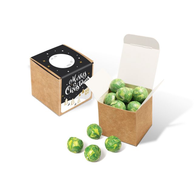 Winter Collection 2020 – Eco Kraft Cube – Chocolate Sprouts