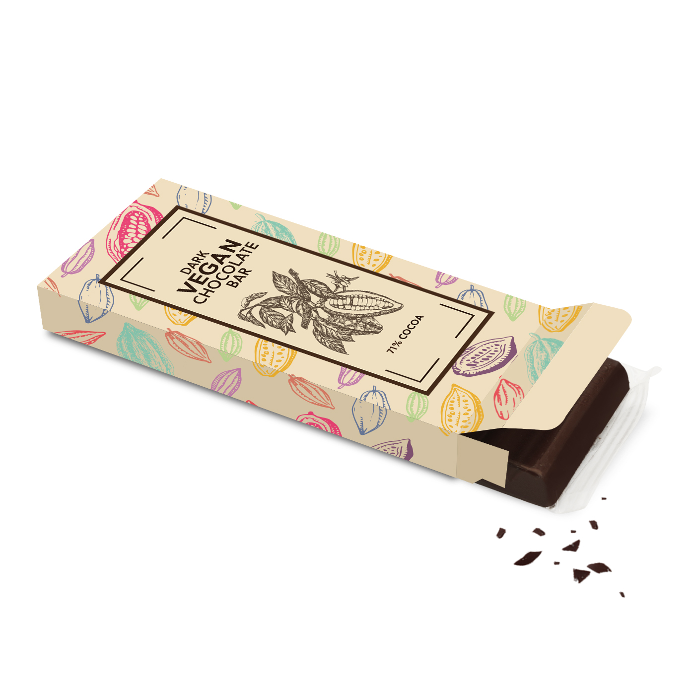 Eco Range - Eco 12 Baton Bar Box - Vegan Dark Chocolate - 71% Cocoa