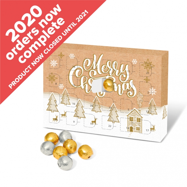 Eco Advent Calendars – A5 Calendar – Foiled Chocolate Balls