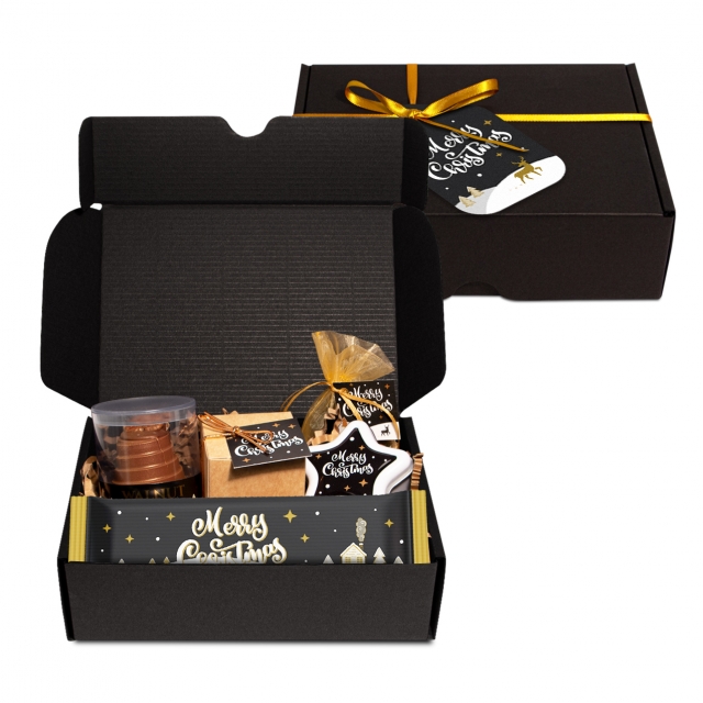 Gift Boxes – Midi Black Gift Box – Festive Edition