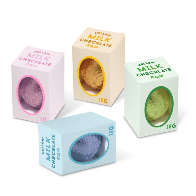 Easter - Eco Mini Egg Box - Hollow Chocolate Eggs - NEW