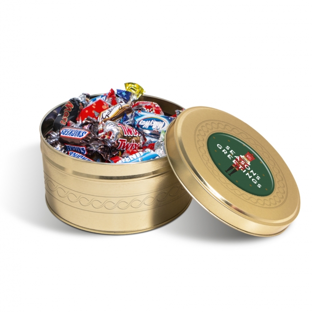 Winter Collection – Gold Treat Tin – Celebrations