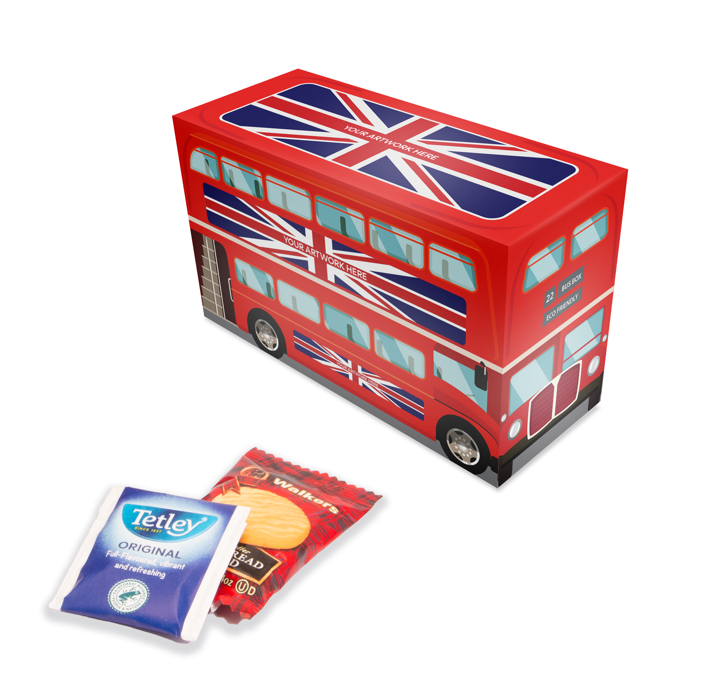 Platinum Jubilee – Eco Bus Box - Tea & Biscuits