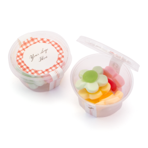 Summer Collection - Eco Maxi Pot - Happy Flowers, a branded confectionery printed with your logo (view 3)