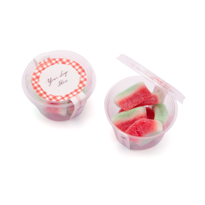 Summer Collection - Eco Maxi Pot - Watermelon Slices, a branded confectionery printed with your logo (view 3)