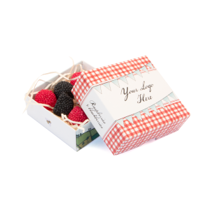 Summer Collection - Eco Treat Box - Blackberries & Raspberries, a branded confectionery printed with your logo (view 2)
