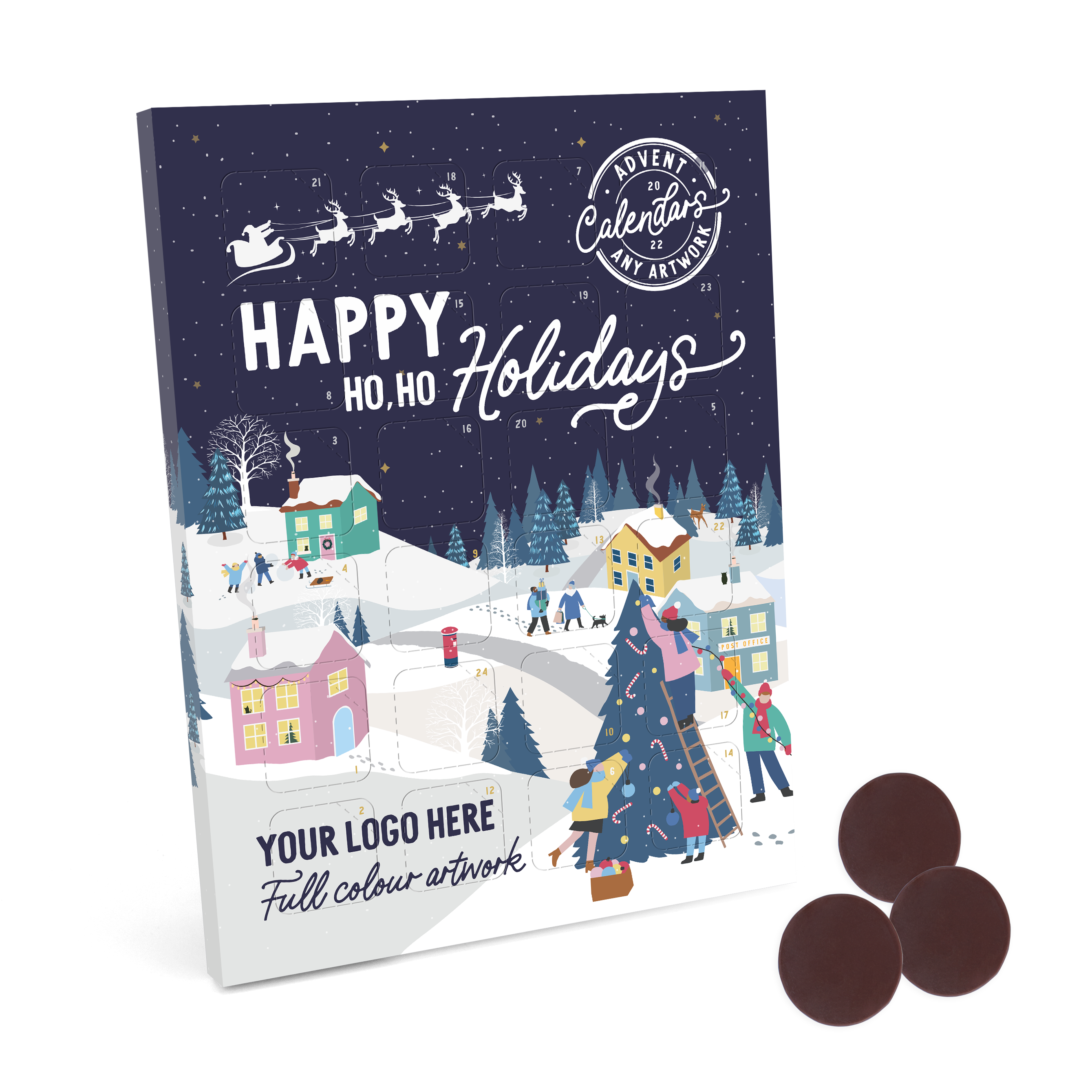 Advent Calendars – Large Advent Calendar - Dark Vegan Chocolate Discs