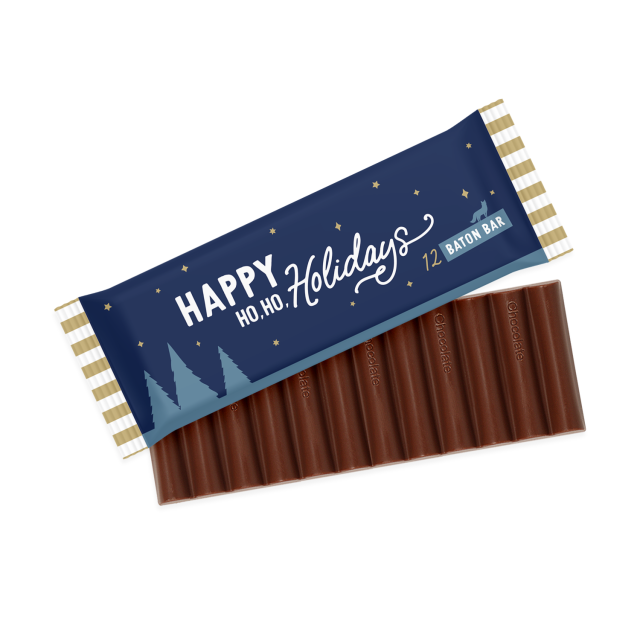 Winter Collection – 12 Baton Bar – Milk Chocolate – 41% Cocoa
