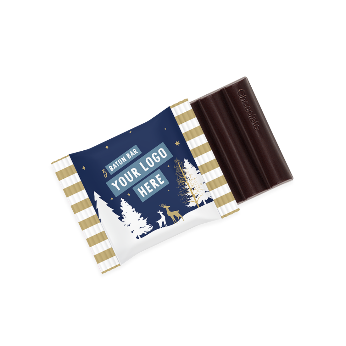 Winter Collection - 3 Baton Bar - Vegan Dark Chocolate - 71% Cocoa