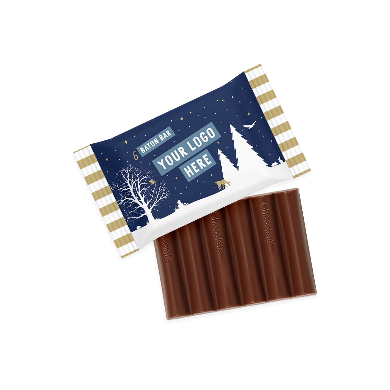 Winter Collection – 6 Baton Bar - Milk Chocolate - 41% Cocoa