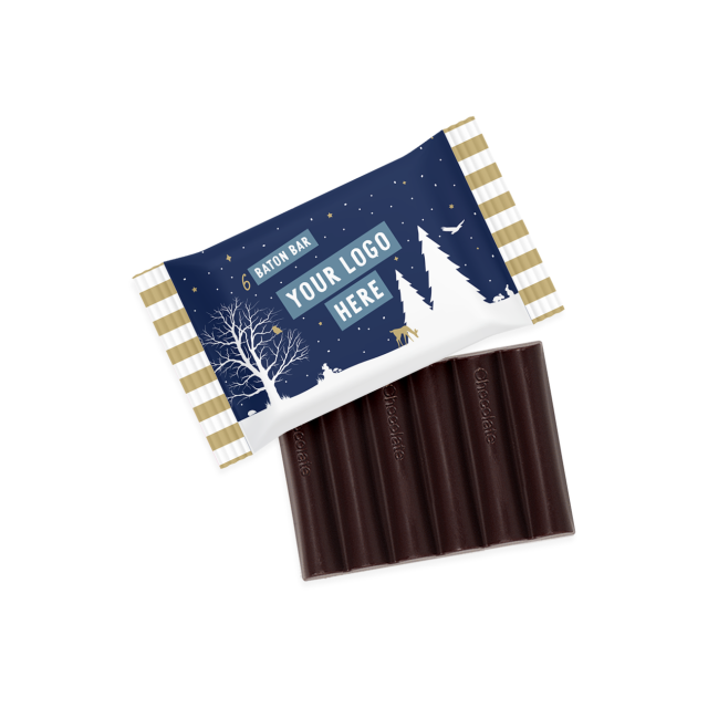 Winter Collection – 6 Baton Bar – Vegan Dark Chocolate – 71% Cocoa