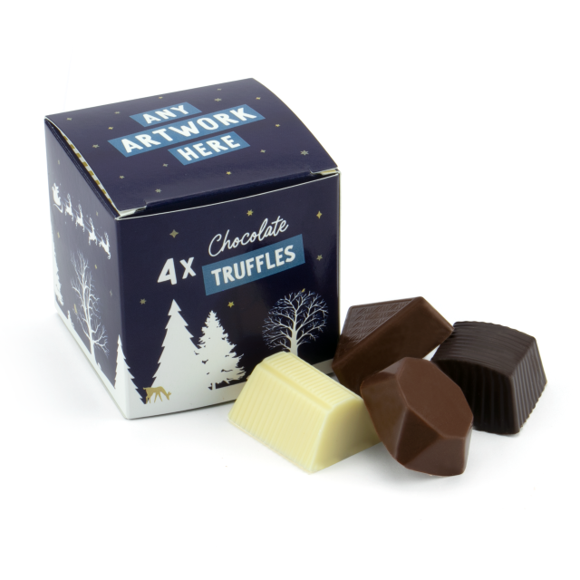 Winter Collection – Eco Cube – 4x Mixed – Chocolate Truffles