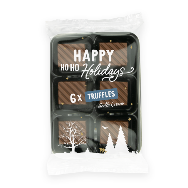 Winter Collection – Flow Wrapped Tray – Vanilla Cream* – x6 – Chocolate Truffles