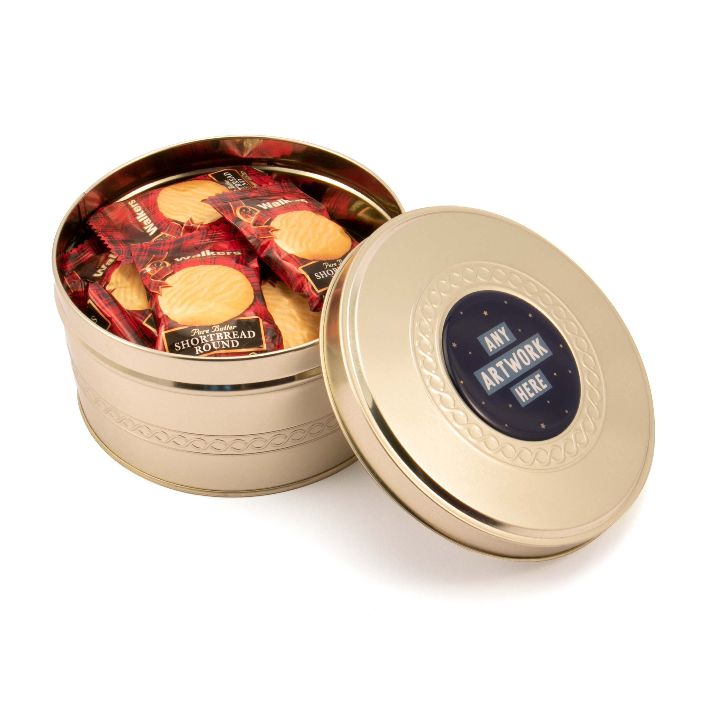 Winter Collection - Gold Treat Tin - Mini Shortbread Biscuits