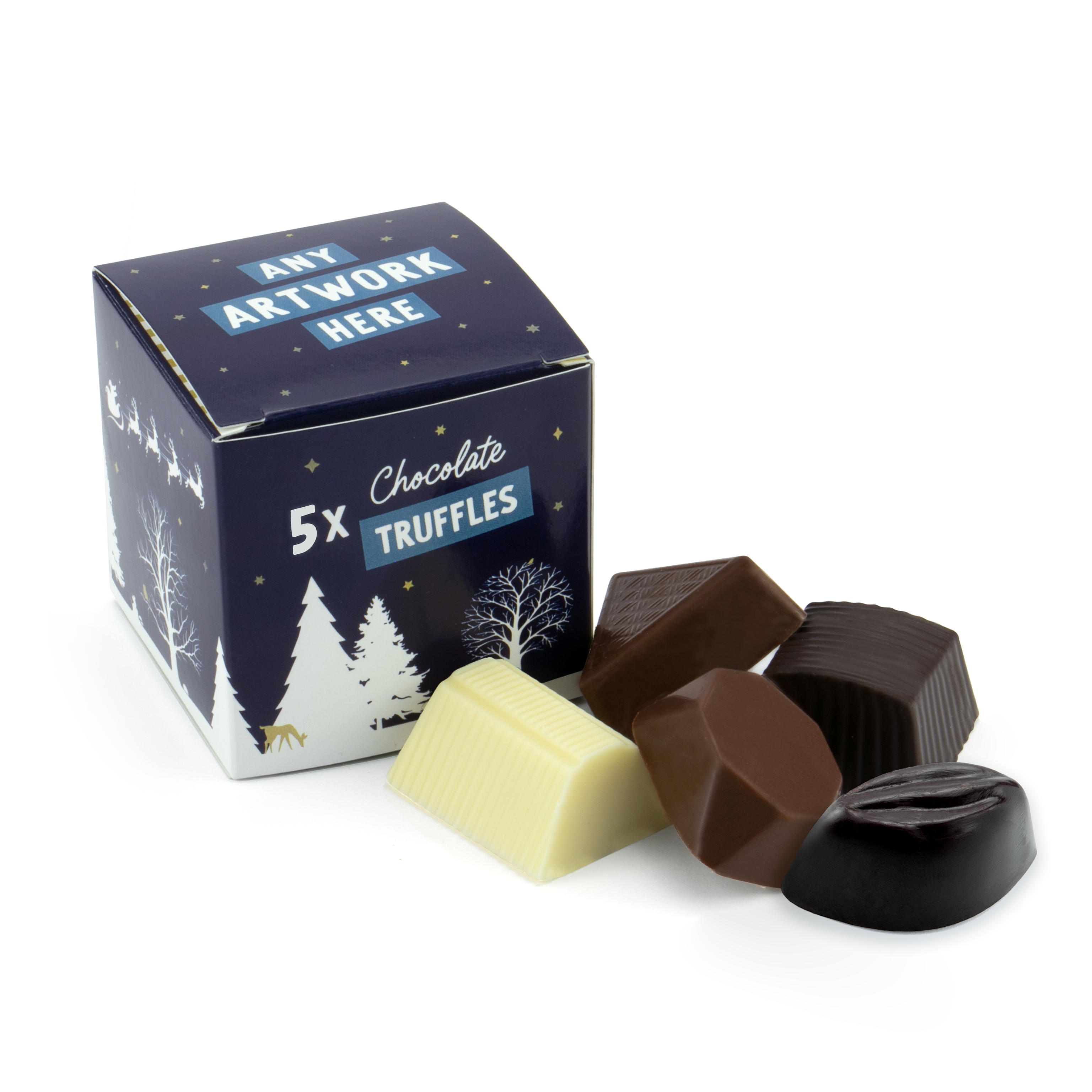 Winter Collection - Eco Maxi Cube - 5x Chocolate Truffles